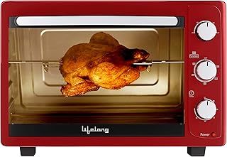 Lifelong LLOT20 20 Litres Oven, Toaster & Griller with Auto Shut Off, OTG Oven for Baking Cake, Pizza, Grilling and Toasting at Home (1 Year Warranty, Red)