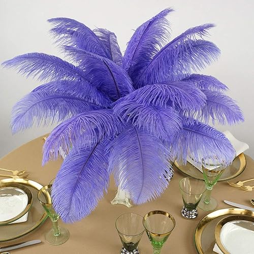 Miniatura 4 de ZUCKER OP15-LV Plumas de avestruz, 13-16 pulgadas de largo x 4-8 pulgadas de ancho, lavanda