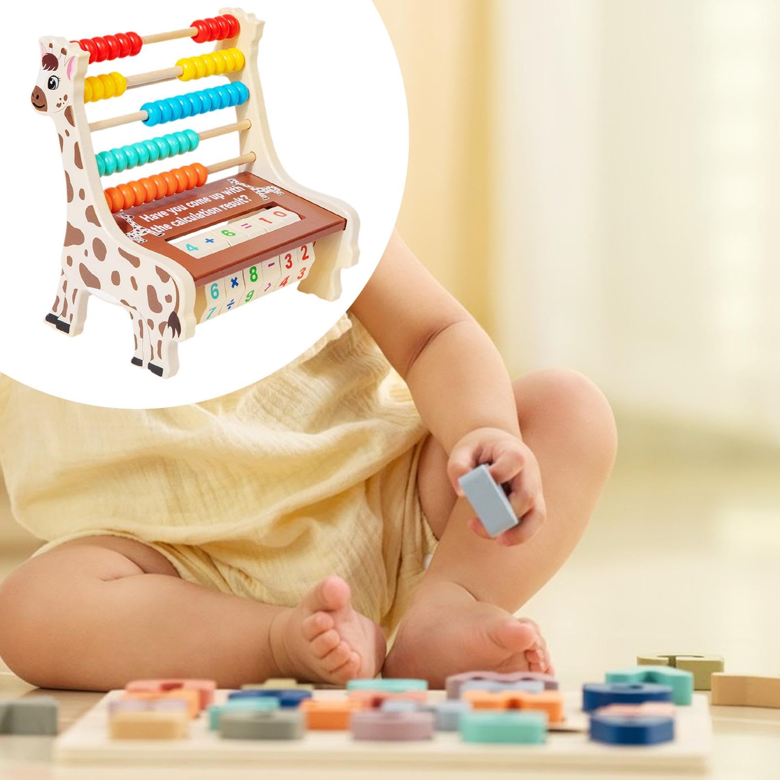 Générique Boulier En Bois, 5 Rangées, Jouet D'apprentissage Des Mathématiques pour Les Tout-petits âgés de