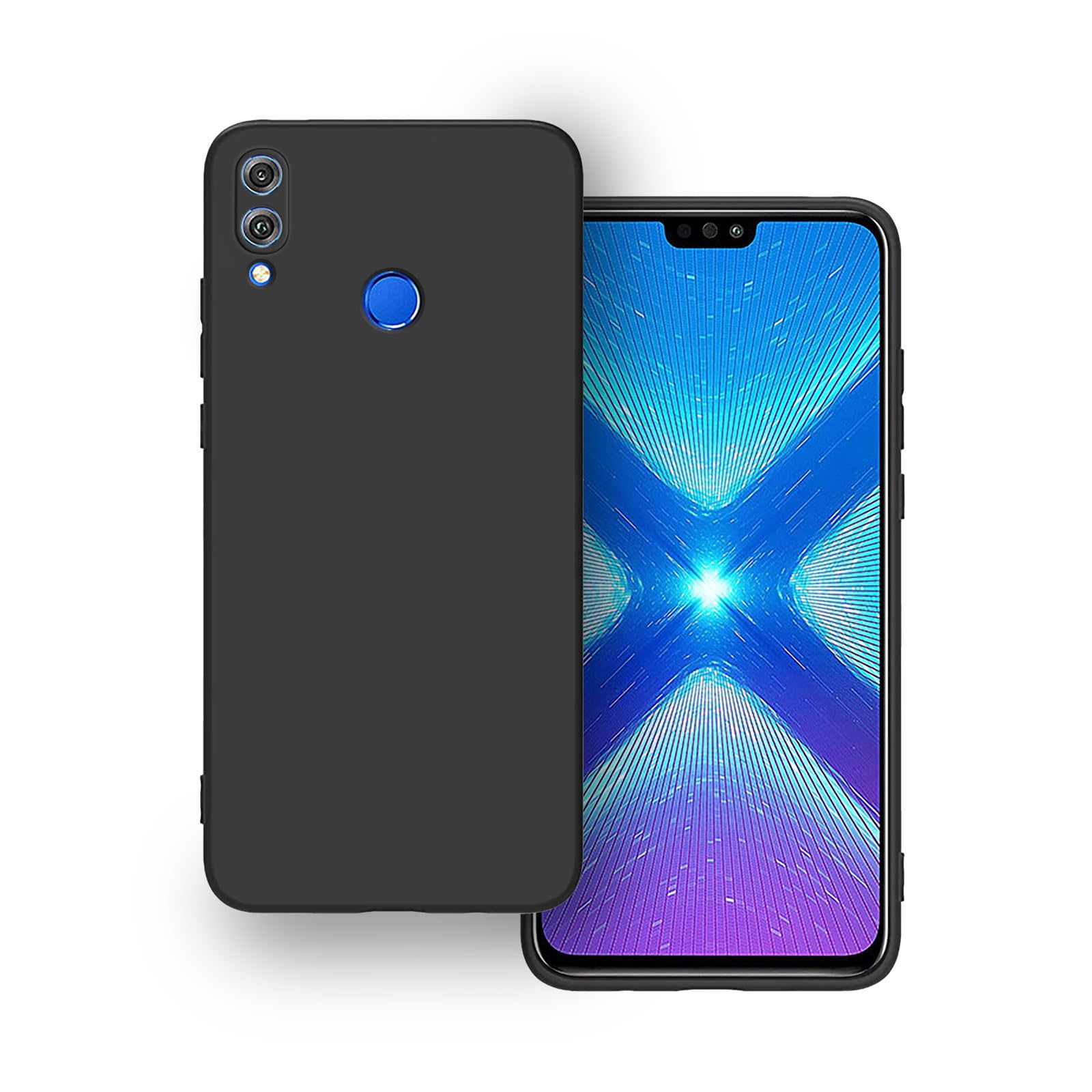 Plus Protection Matte Finished Back Cover Case for Huawei Honor 8X | Rubberized TPU | Slim Thin Soft Matte Flexible Matte Touch Shockproof - Matte Black (B0CBH9Q5J6) Amazon Price History, Amazon Price Tracker