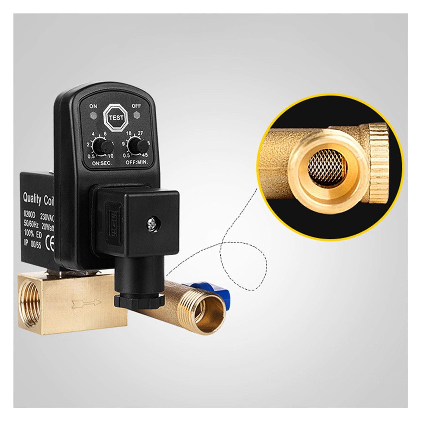 1/2 pulgada DN15 eléctrico temporizador automático válvula de agua solenoide electrónico Válvula drenaje for compresor aire condensado,Utilidad Universal