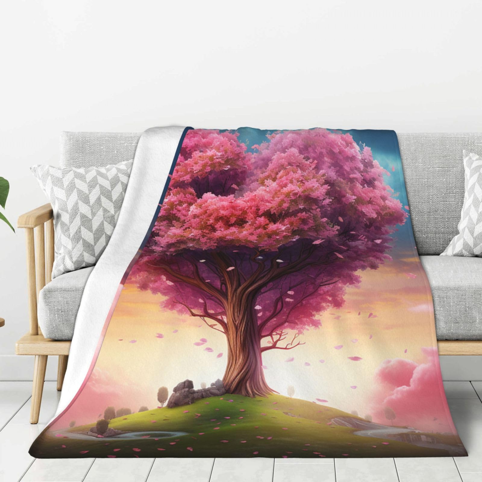 Couverture polaire rose de lit et canapé pour réchauffer vos soirées cocooning