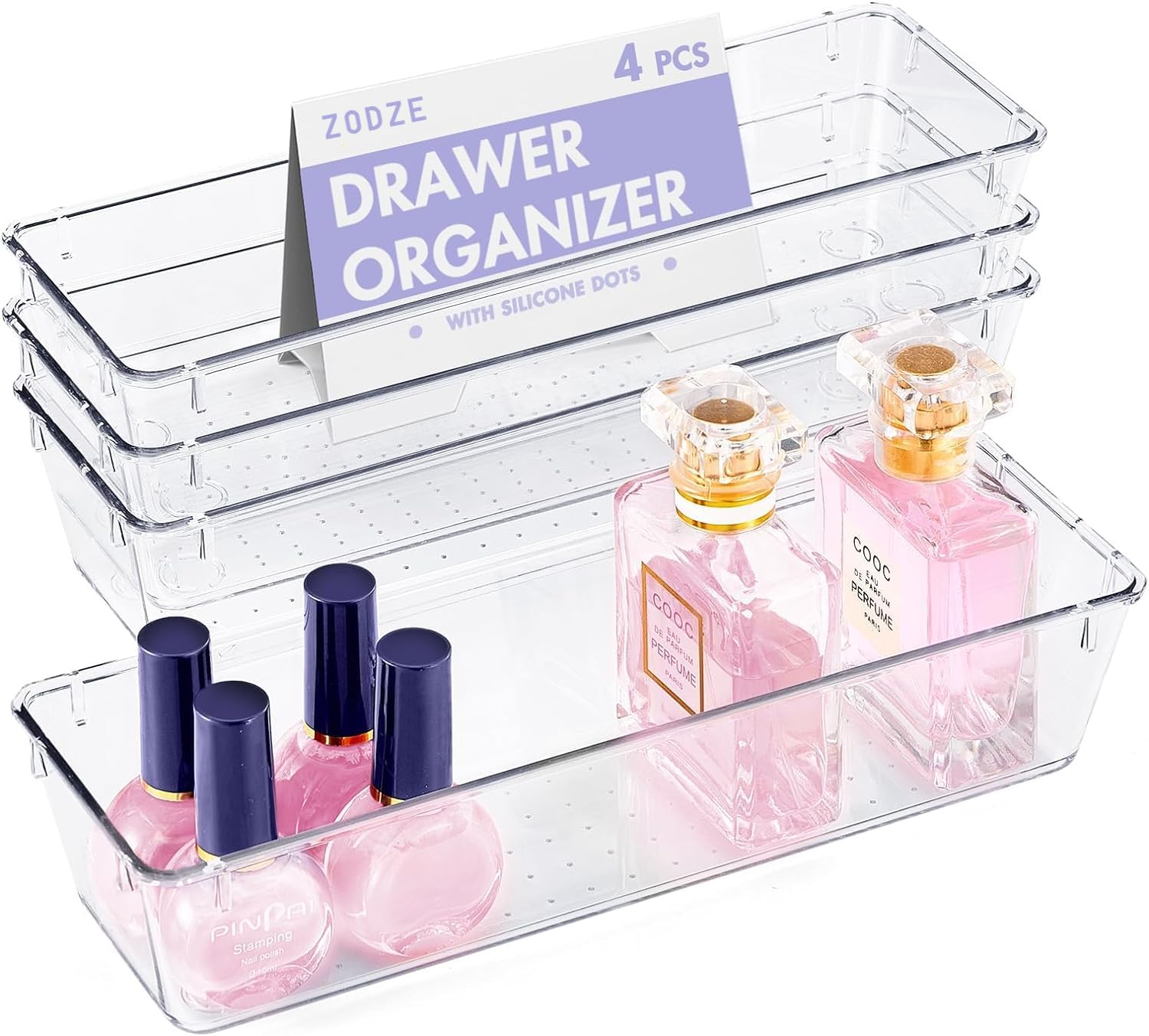 See full amazon price history chart for ZODZE Desk Drawer Organizer Tray Bins 4 Pcs, 9 X 3 X 2" Clear Drawer Organizers, Vanity Organizers And Storage, Plastic Drawer Organizer For Makeup, Bathroom, Kitchen, Office, Transparent ZODZE Desk Drawer Organizer Tray Bins 4 Pcs, 9 X 3 X 2" Clear Drawer Organizers, Vanity Organizers And Storage, Plastic Drawer Organizer For Makeup, Bathroom, Kitchen, Office, Transparent (B0CYQDD2YR) Amazon Price History, Amazon Price Tracker