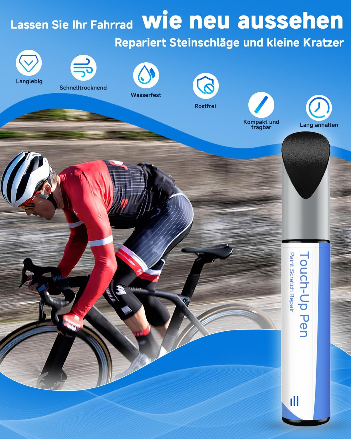Pintura mate gris antracita para bicicleta - Reparador de pintura para Trek, use lápiz de pintura para metal y plástico - Pintura para bicicleta de alta cobertura