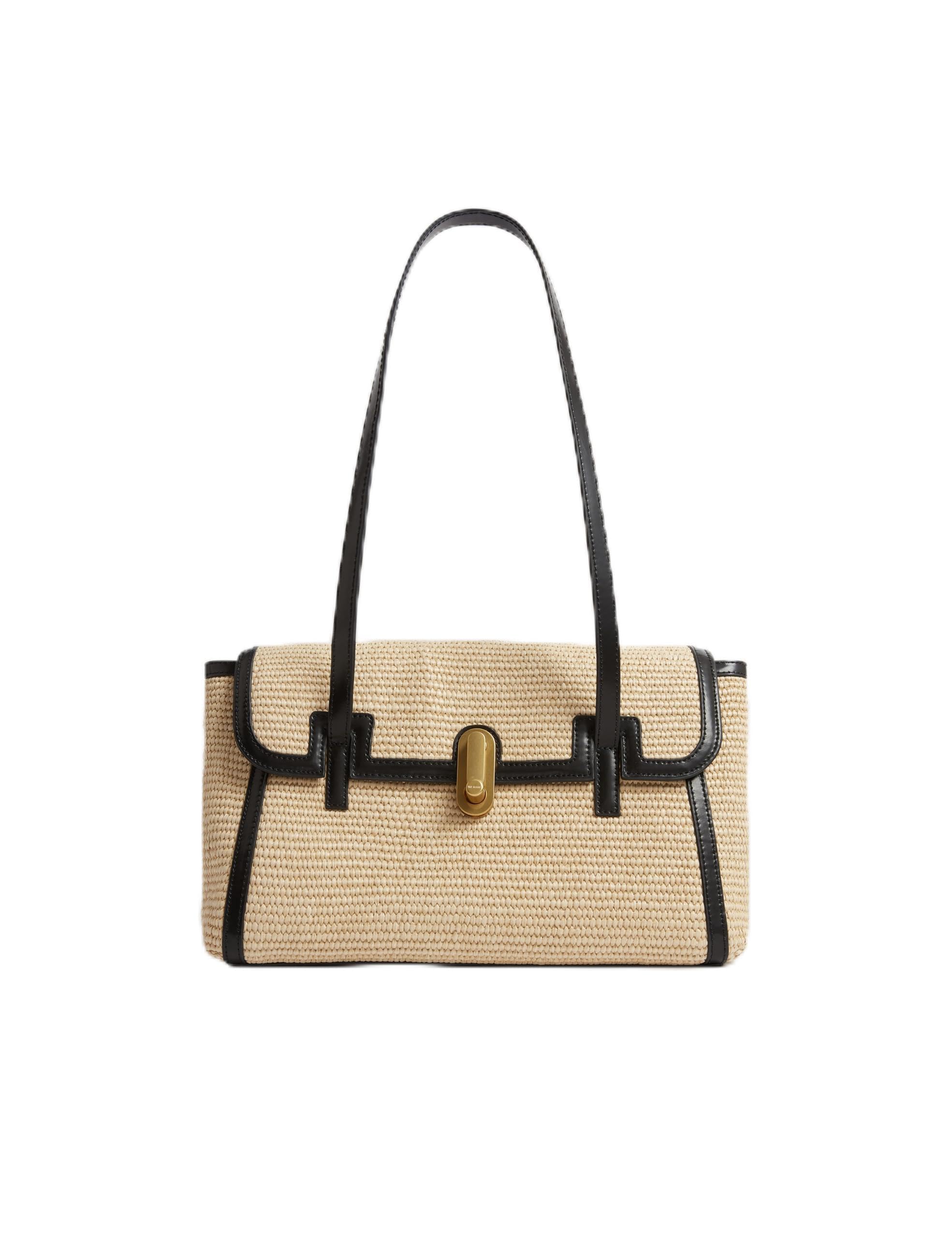 Ted Baker KkylII Twist Look Detail Raffia Tote Bag Natural
