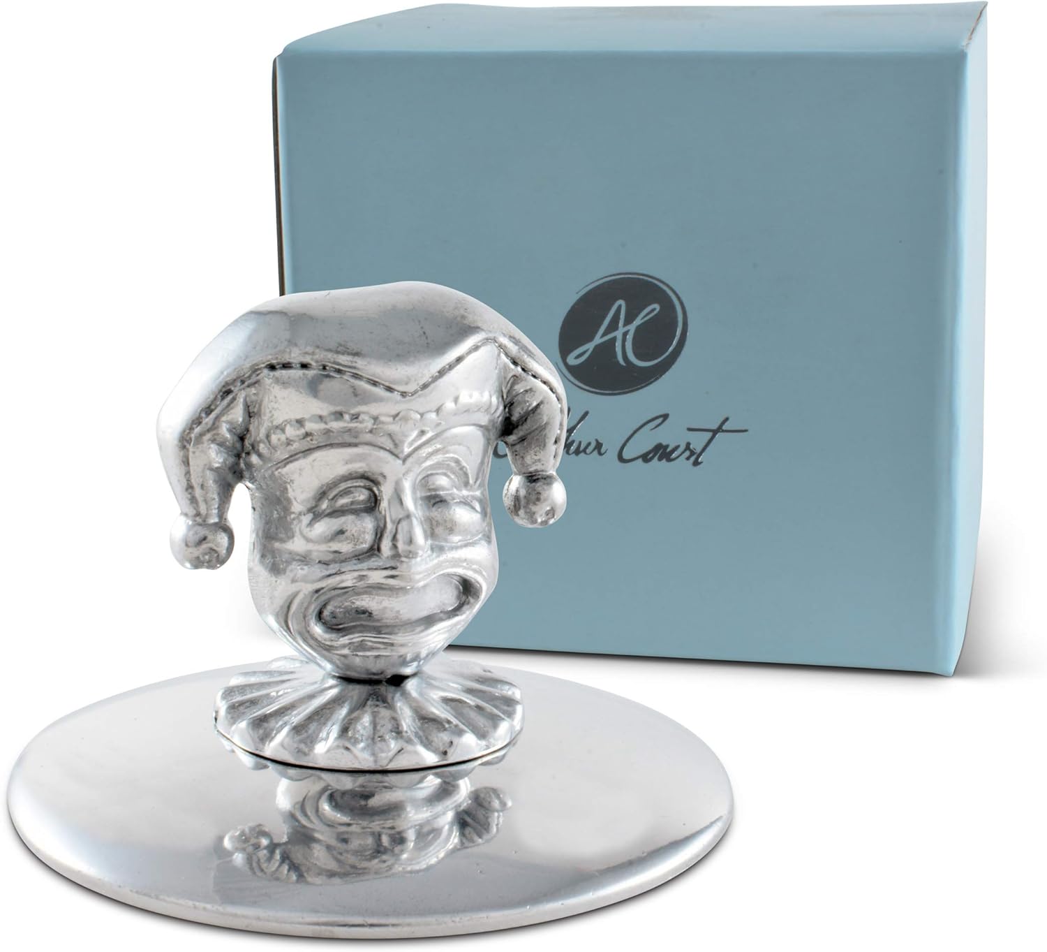 Arthur Court Metal Magnolia Napkin Weight or Office Paperweight for Outdoor Napkin Paper Towel Holder 3.5 inch Diameter