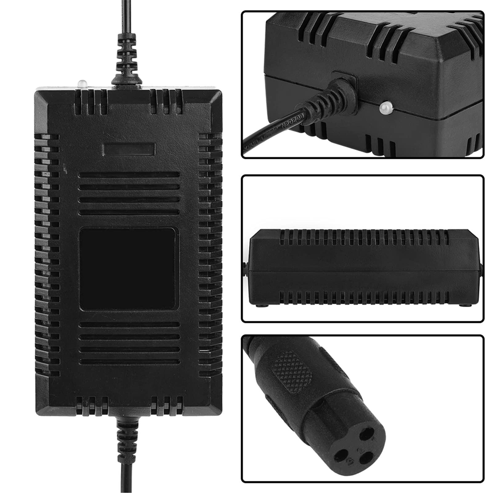 Annadue Caricabatteria da 36 V, Caricabatteria al Piombo Adatto per Scooter Elettrici, ECC., Spegnimento Automatico a Carica Completa