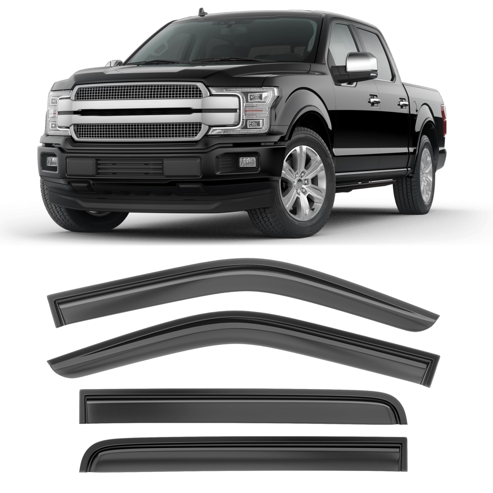 HOPE YOU READY Tape-On Window Deflectors