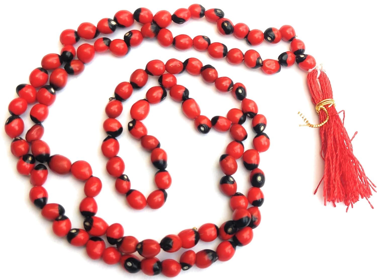 Apnisanskriti Gunja Mala (Gurinvida Mala, Laal Chirmi Mala) for Unisex ...