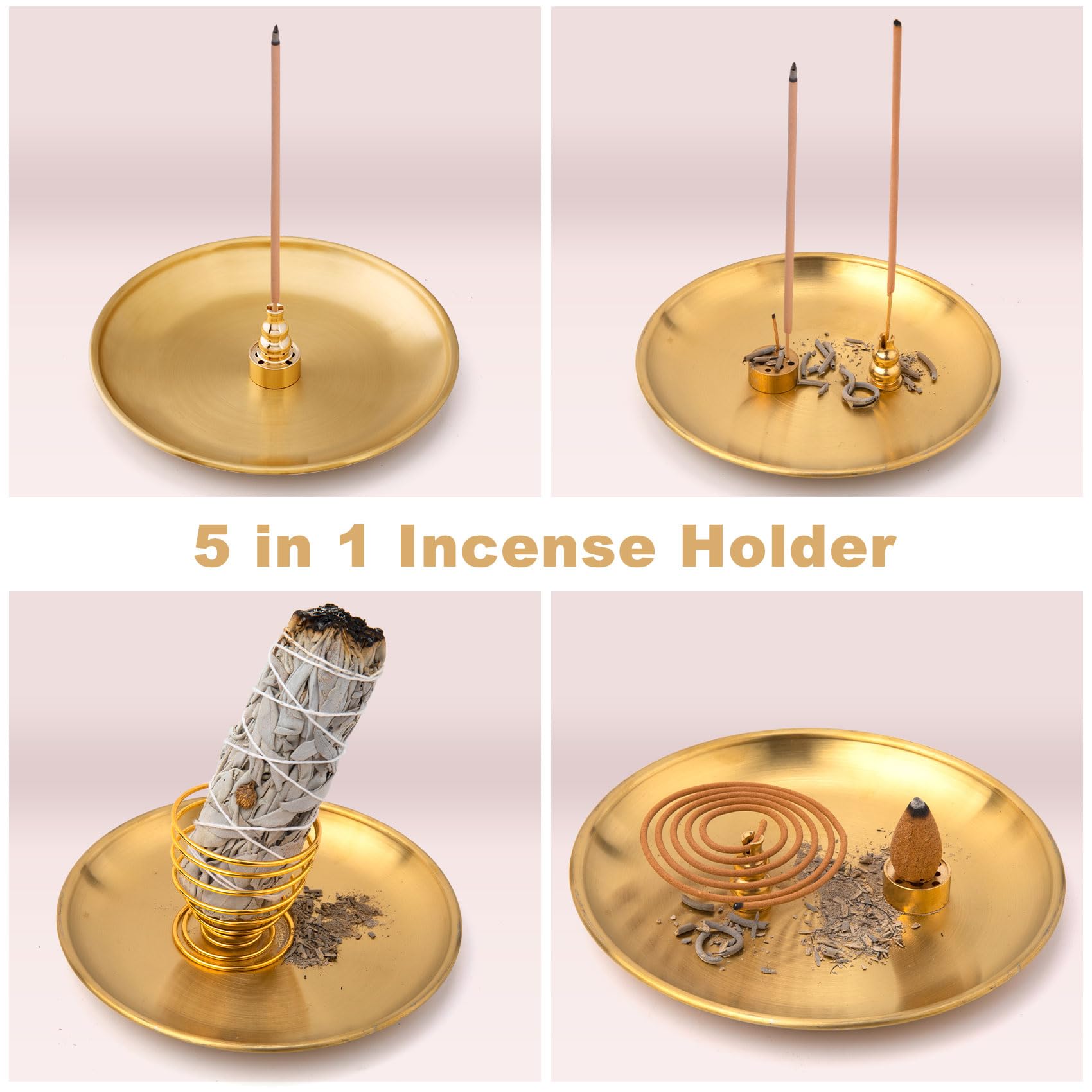 5-in-1 Brass Incense Burner | Pagan Pearl Emporium