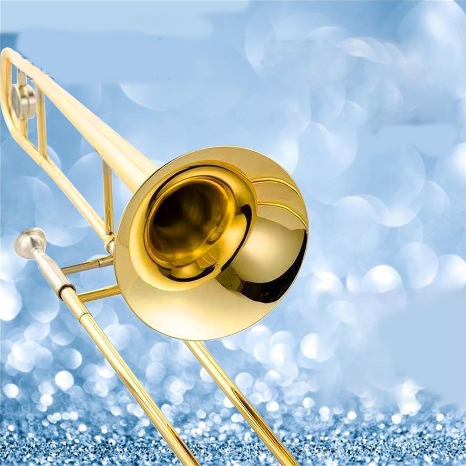 Altposaune Anfänger B-Blasinstrument Gold Lackiert Profiposaune