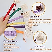 Vista 5 de Juguetes para gatitos, juguete masticable para limpieza de dientes, juguetes de cuerda de hierba gatera para gatitos de interior, juguetes