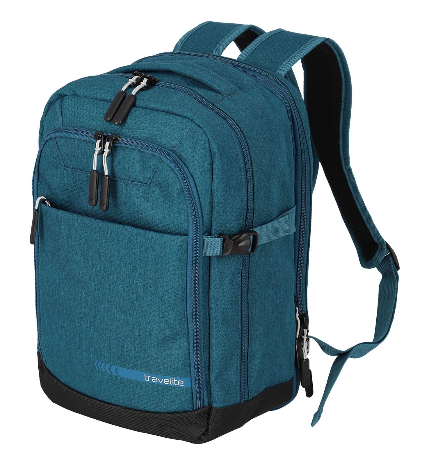 travelite zaino per il bagaglio a mano, dimensioni RyanAir, KICK OFF, Zaino per laptop da 13 pollici, con ripiegamento elastico, 40 cm, 20-23 litri
