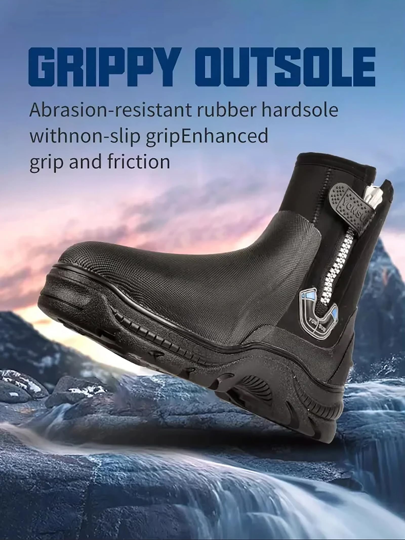 Botas de buceo de neopreno de 5 mm para hombres y mujeres, zapatos de agua de alta calidad con suela gruesa antideslizante, protección para los dedos, calzado duradero para esnórquel, surf, rafting y