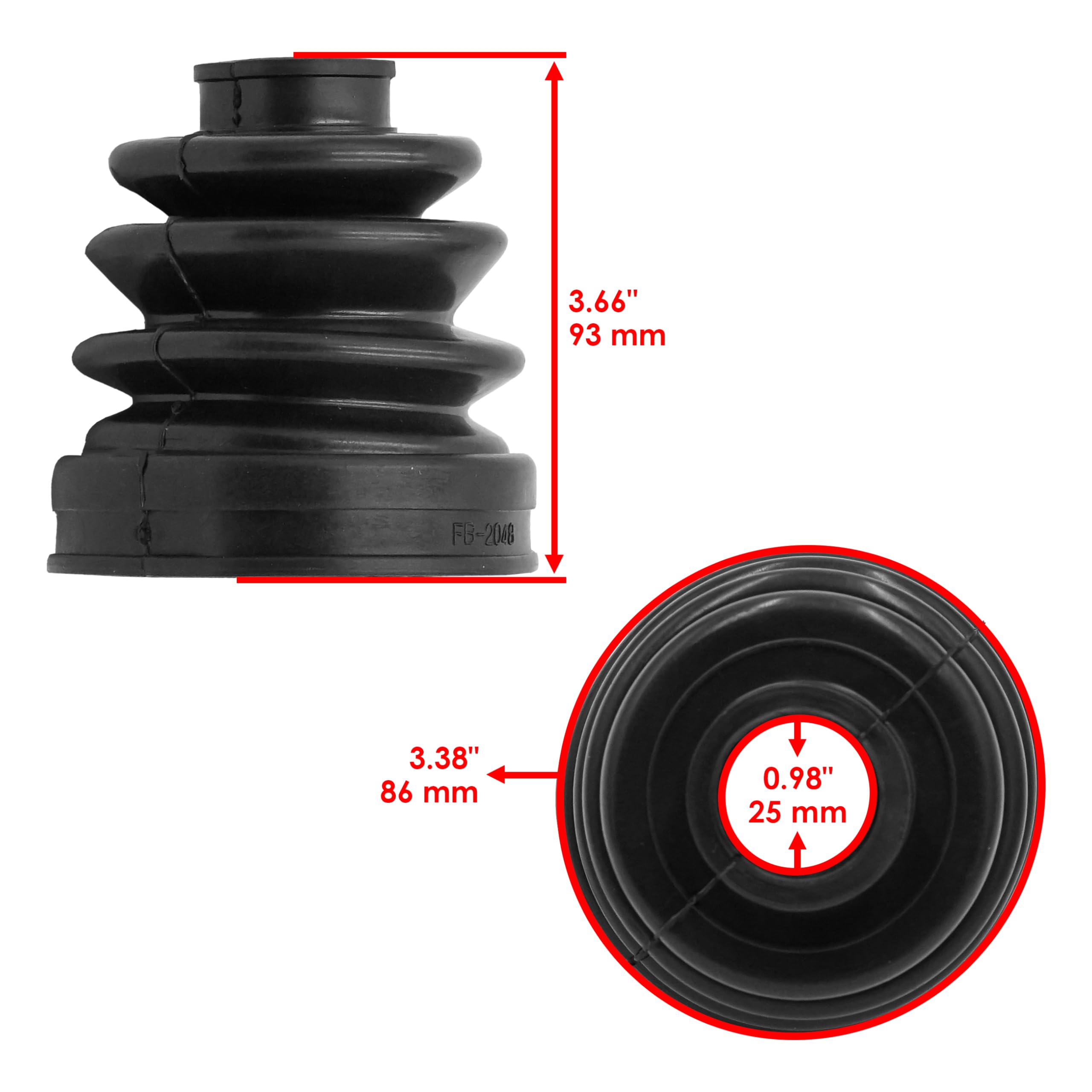 shue様　1206-01 Amazon.com: Caltric Front Drive Shaft Boot Kit Cv Boot Kit