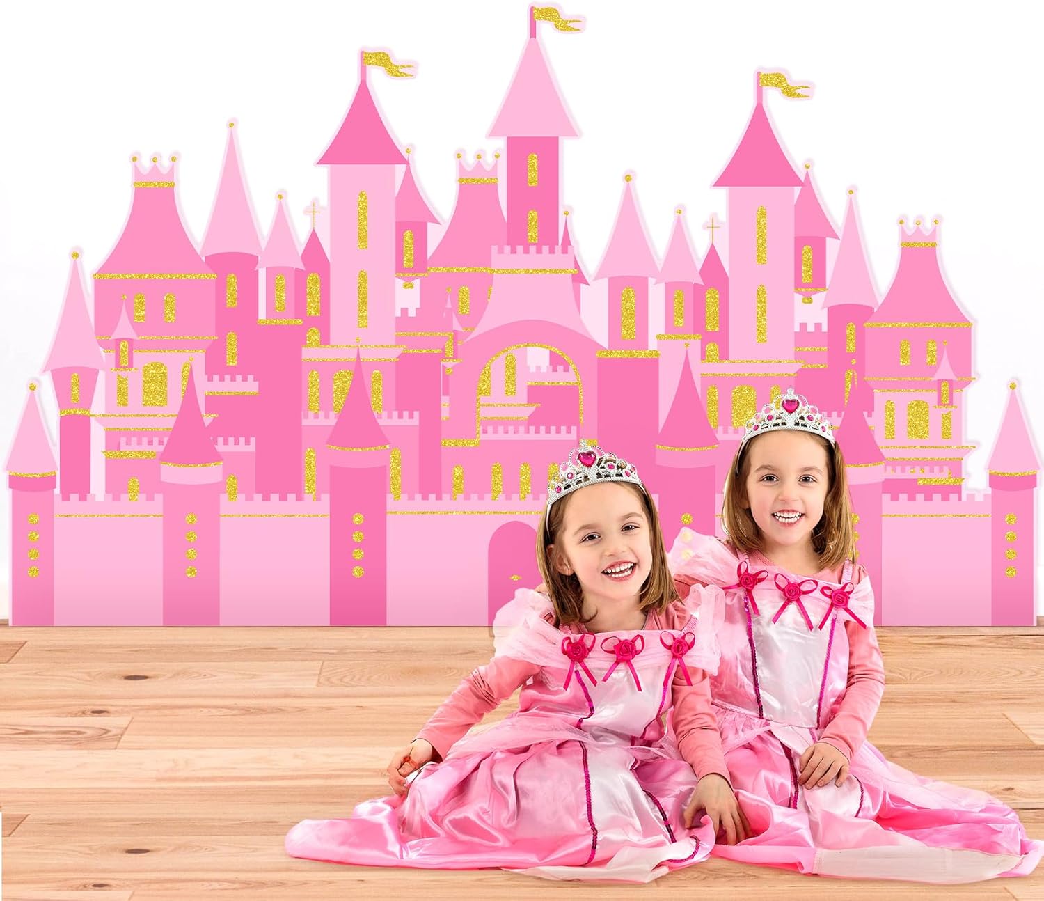 pink princess party decorations pink castle cardboard princess party decoration 39 x 23.5 large royal castle birthday decoration cardboard halloween wedding fairy tale photo background