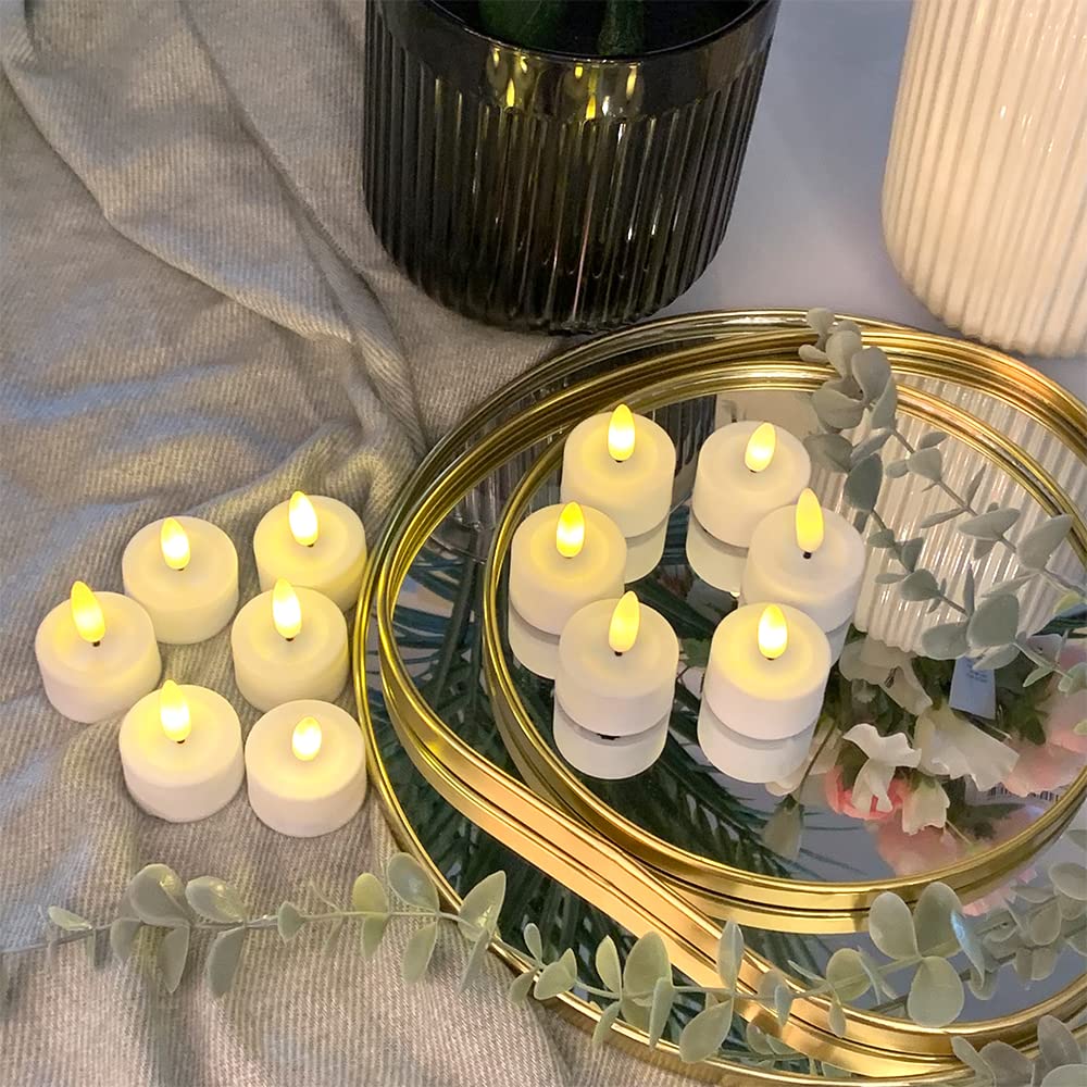 Buy TRIROCKS 12 Pack Flickering Flameless Candles Battery Operated Tea