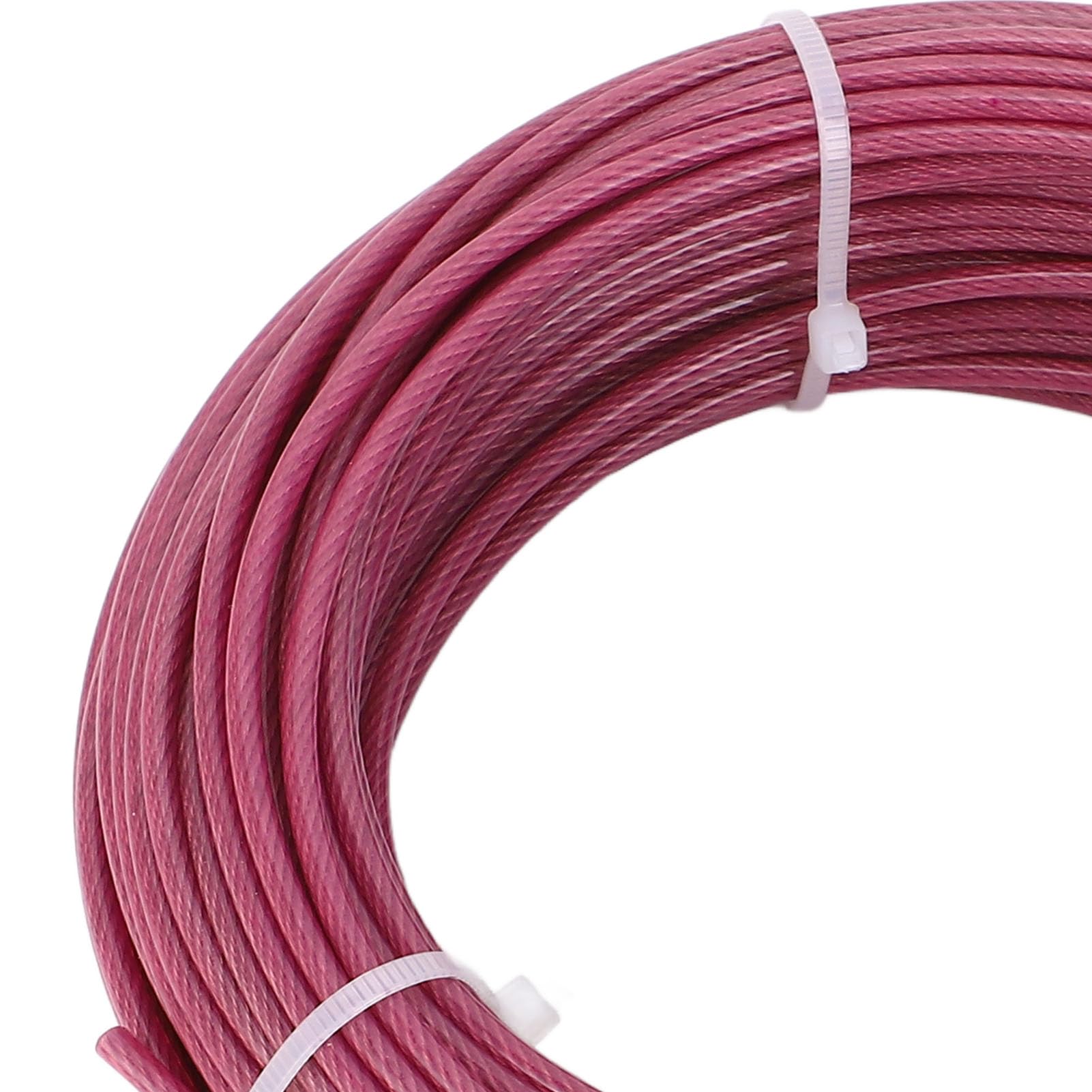 FTVOGUE Kit Traliccio in Cavo D'acciaio Rivestito Viola 100 Piedi 3 Mm con Tenditore a Tenditore Resistente Ai Raggi UV per Piante Rampicanti Vite Vela Ombreggiante