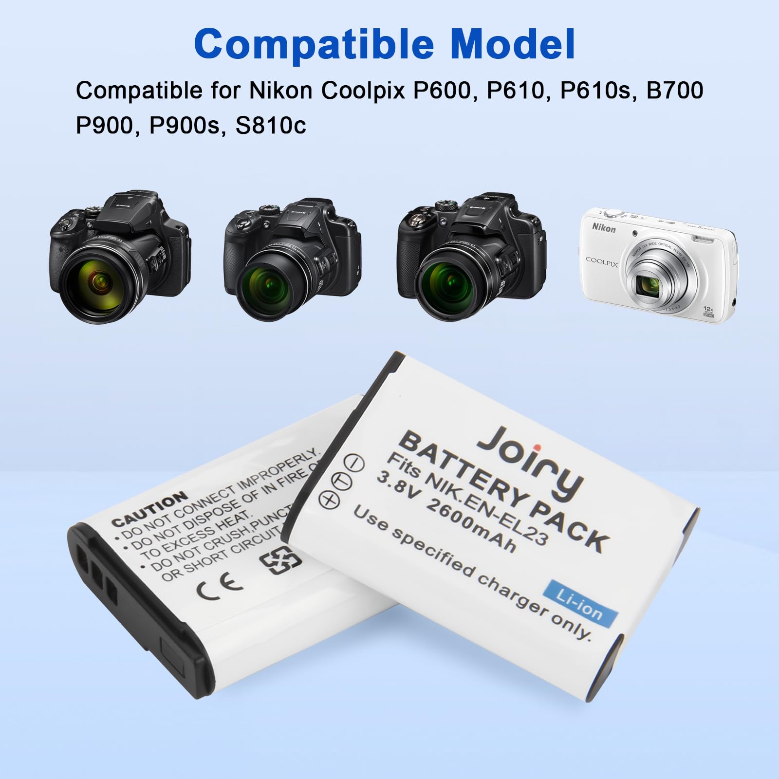 Bateria Pila Nikon En El23 Para P600 P610 P900 S810 B700 | Cuotas Sin Interés - 2
