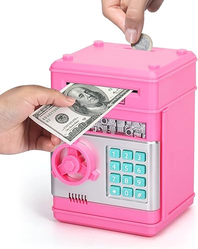 Alcancía para niñas y niños, grandes alcancías electrónicas de dinero con protección por contraseña, caja de ahorro automática de dinero de papel, disponible en Yaxa Colombia