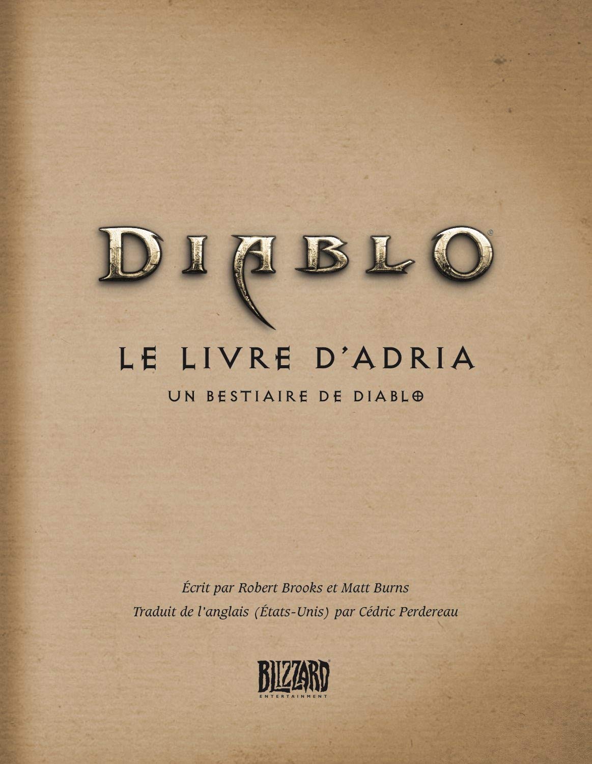 Diablo : Le livre d'Adria - Un bestiaire de Diablo