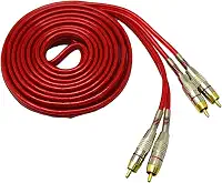 CABO RCA D-LUX 5 METROS vermelho - blindado