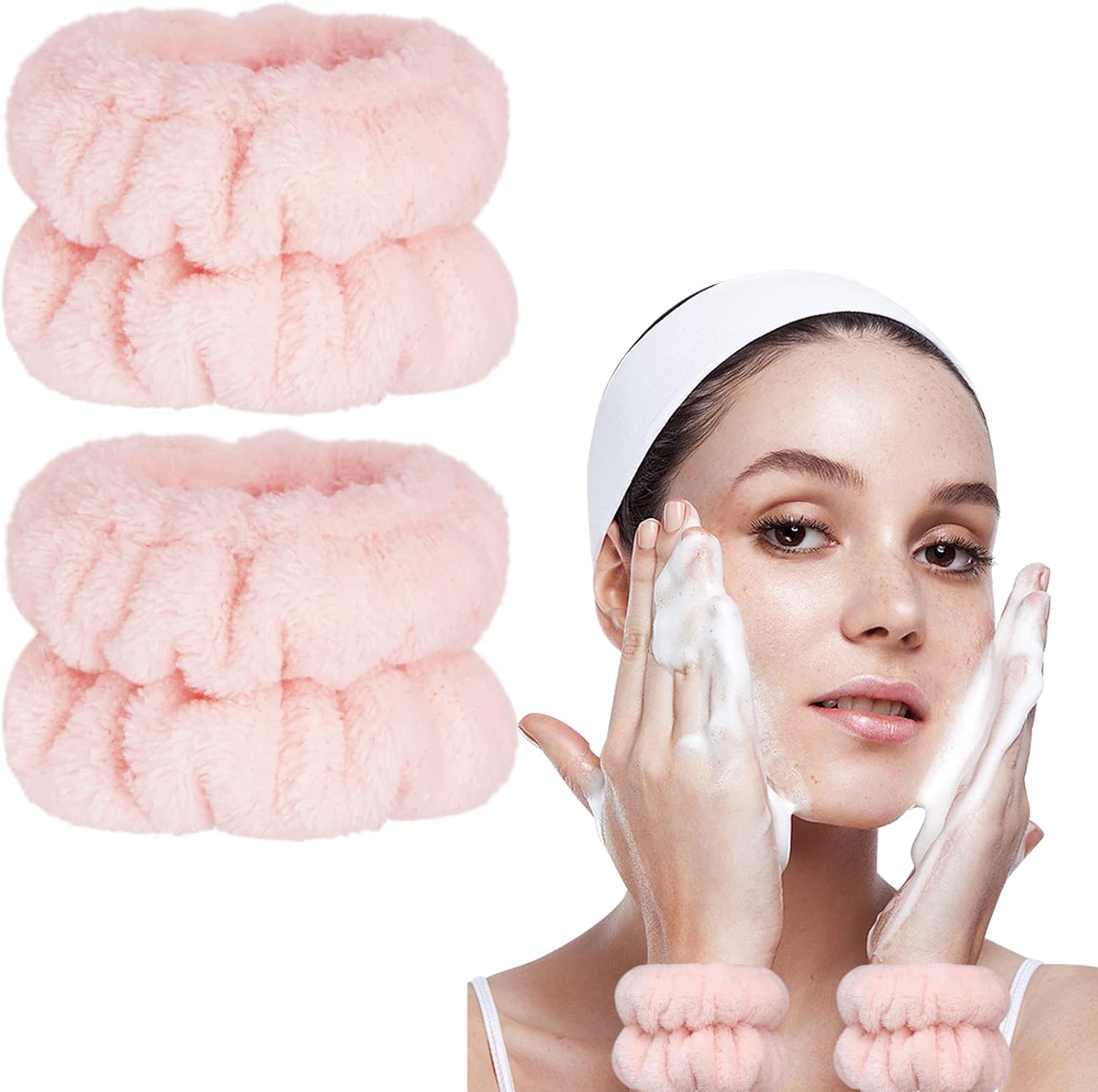 2pcs Wrist Towels for Washing Face, Face Washing Wristbands