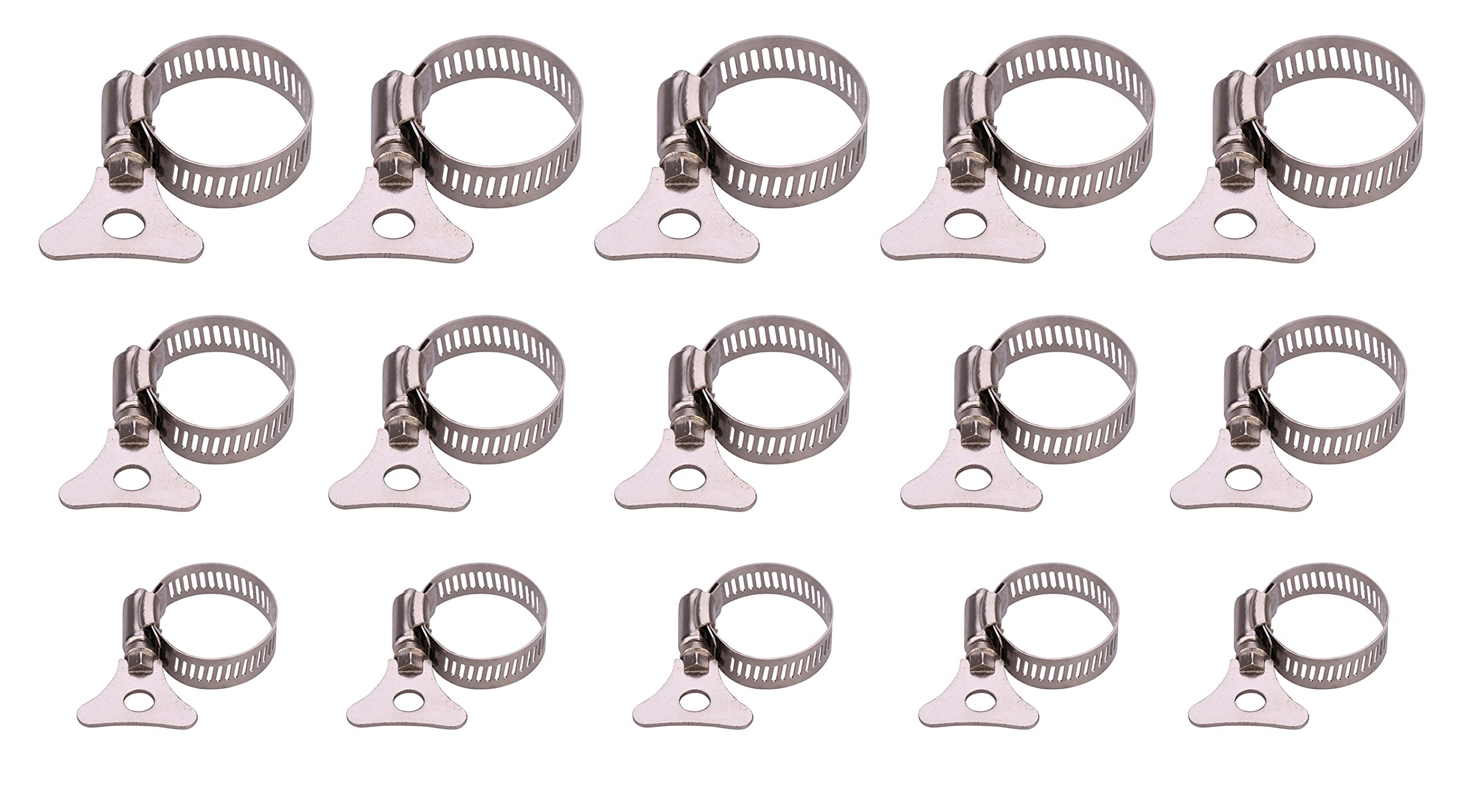 BATH GURU Butterfly Stainless Steel Hand Adjustable Worm Gear Key Type Hose Clamps 1, 1.25, 1.5 Inch Gas Water Tap Garden Pipe Clamp Clips for Plumbing & Mechanical Applications (Pack of 15, Multi Sizes) (B0BLYT5GJP) Amazon Price History, Amazon Price Tracker