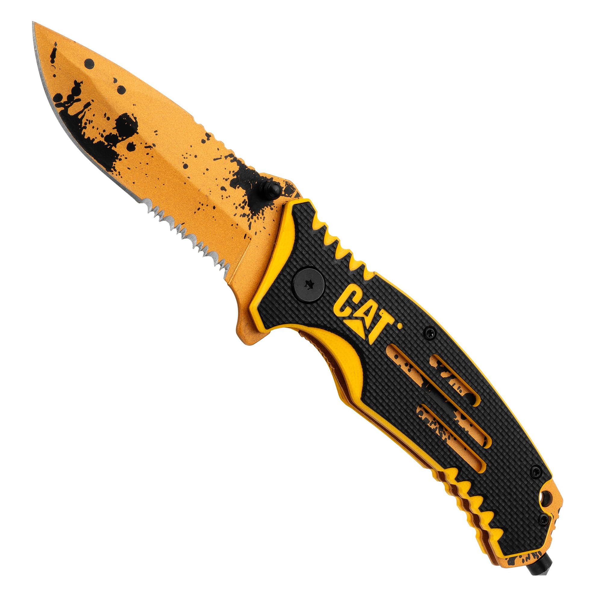 CAT 8-Inch Folding Pocket Knife, G10 Handle, Locking Liner, EDC