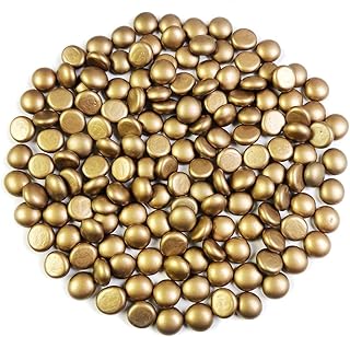 HappyFiller Fall Christmas Decoration 170 Pcs Mini Gold Flat Marbles Gla...