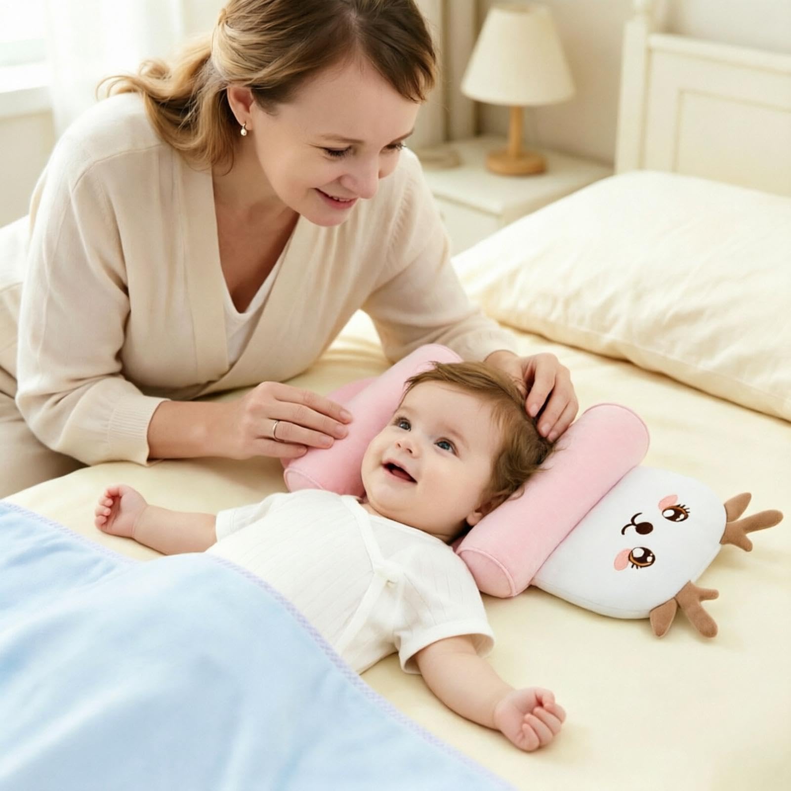 Generico Cuscino Modellante Testa Per Bambini Supporto Lavabile Ergonomico | Cuscino Di Sostegno Collo E Testa Per Bimbi e Bimbe Letti Seggiolini Auto Passeggini Asilo Viaggi Brevi