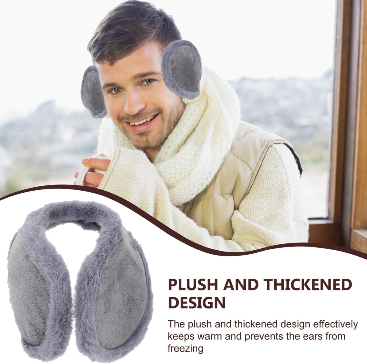 Warm Ear Covers Plush Ear Muffs for Men Women Kids Comfortable Winter Warmer for Outdoor Use Lightweight Protector 1 Pack
