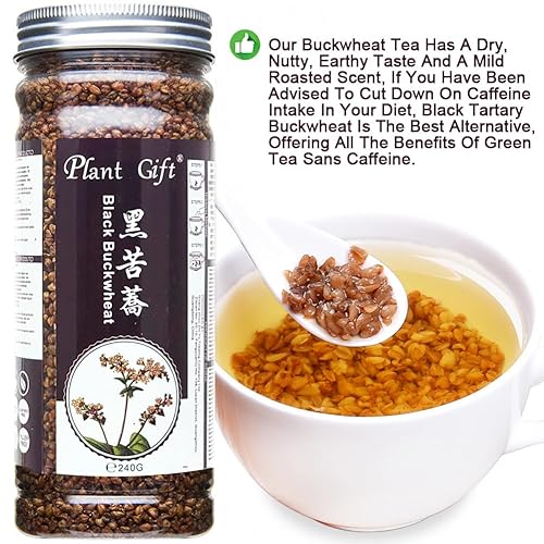 Miniatura 8 de Plant Gift Té de trigo sarraceno negro, té chino, té de hierbas de hojas sueltas, trigo sarraceno tartario, sin cafeína, 240 g/8.46 oz