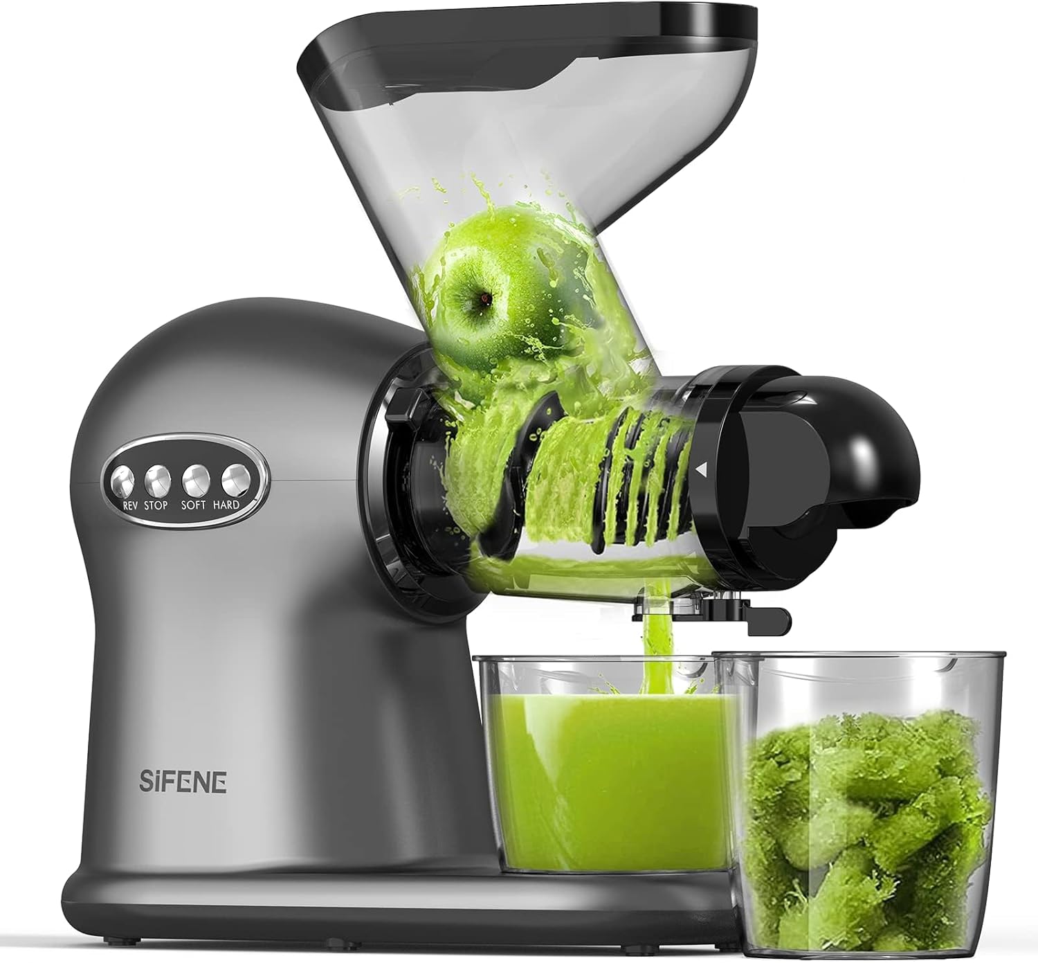 Efficient Masticating Juicers, SiFENE Cold Press, Dual 3" Big Mouth