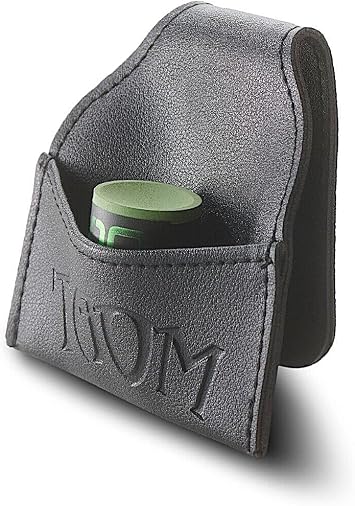 Taom TMCH Black Cue Chalk Pouch Bag Leather Billiards Pool Chalk Holder