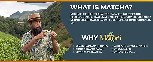 Miniatura 4 de Matori Mezcla ceremonial orgánica Matcha Superior  Auténtico polvo de té verde matcha de grado ceremonial japonés de primera cosecha de Uji, Kioto