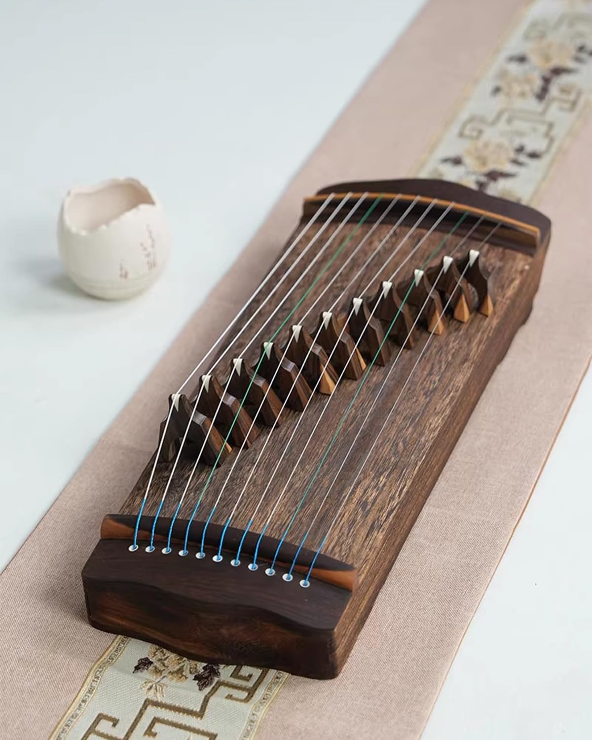 Traditionelles chinesisches Zither, 11 Saiten Guzheng für Anfänger, reisefreundliches Instrument mit Koffer, perfekt für Musiker und besondere Anlässe