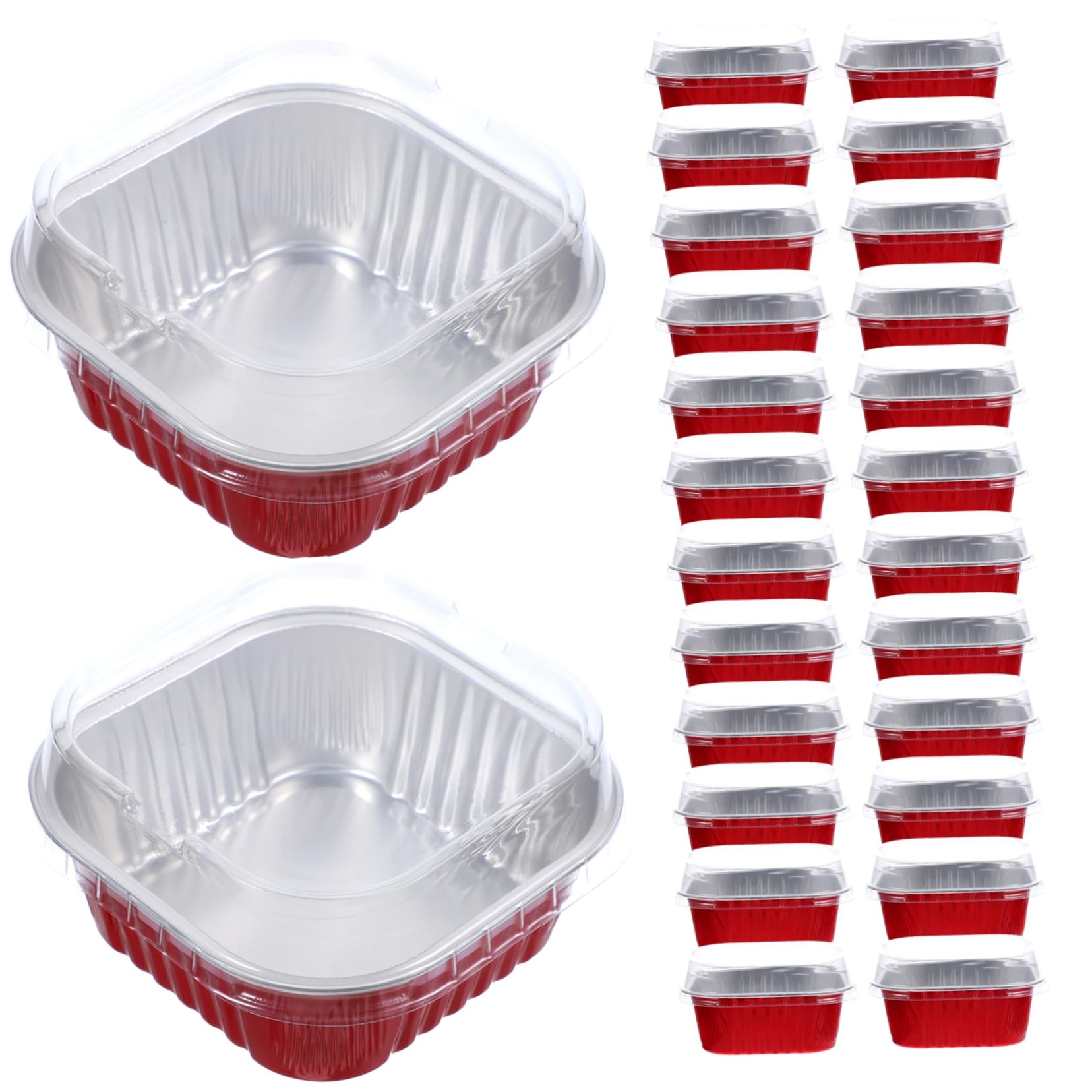 TOPBATHY 40 Juegos envases de aluminio para alimentos asadera de aluminio bandeja para hornear molde para pasteles recipiente para hornear pasteles suministros para hornear