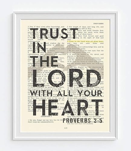 Miniatura 7 de Joshua 1:9, Proverbs 3:5, Jeremiah 29:11, Philippians 4:13 Christian Art Prints, Set of 4, Unframed, Bible Verse Scripture Wall Decor Poster, 8x10