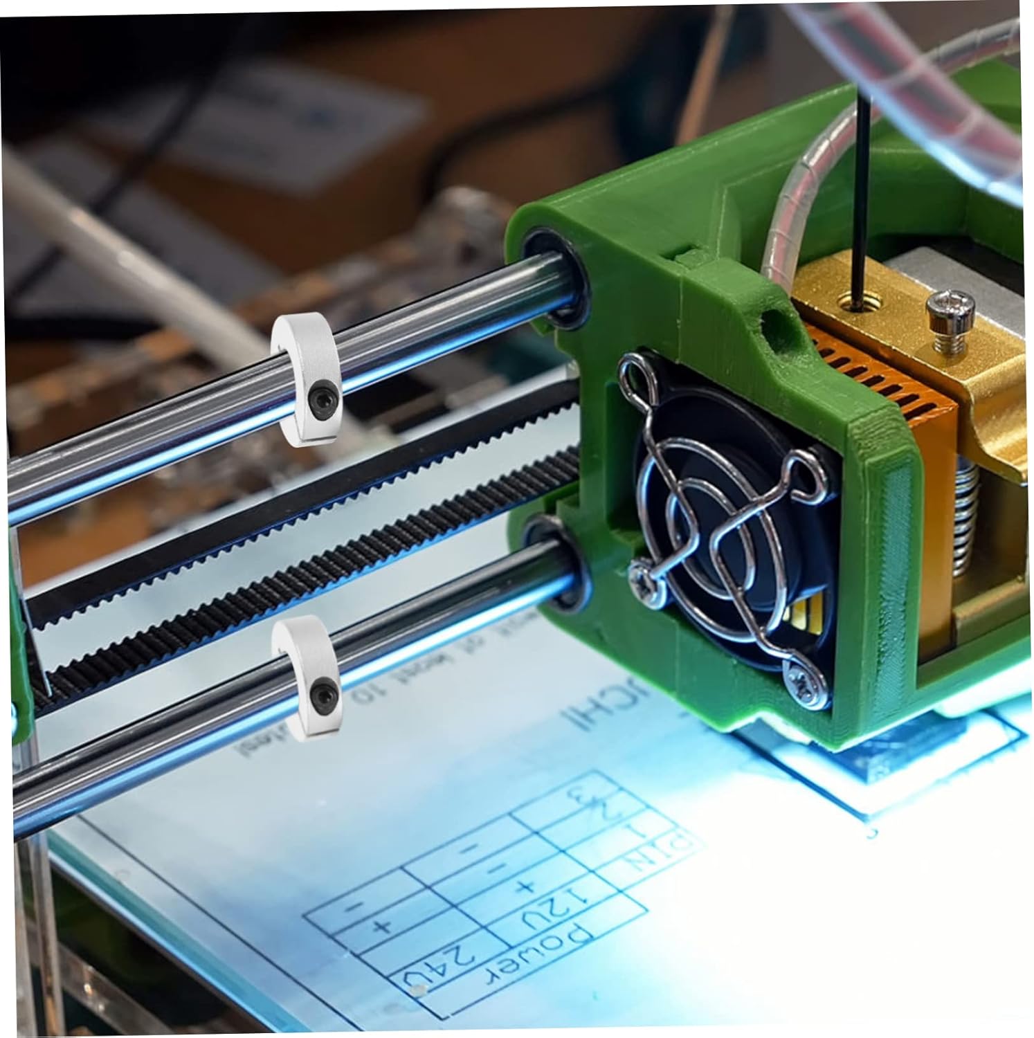 Cabilock 12pcs Shaft Collars Locking Collars Open Fixed Ring Cnc High Precision Suitable for Flexible Hard Shafts Craft Industry Wheel Axle Fixing