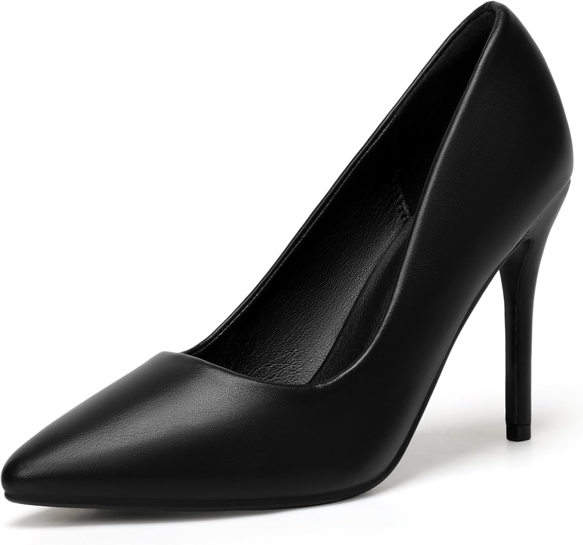 IDIFU Zapatos de tacón alto de aguja para mujer, sexy, cerrados, con punta en punta