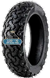 Pneu Knobby 3.50-10 para scooter com degraus em forma de osso antiderrapante antiderrapante off road 3,50 10 llantas sem câmara com haste de válvula, pneu antiderrapante resistente ao desgaste espesso