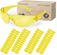 Vista 16 de TICONN Gafas de seguridad transparentes para hombres, gafas protectoras resistentes a los arañazos y impactos, cumplen con la norma ANSI Z87.1