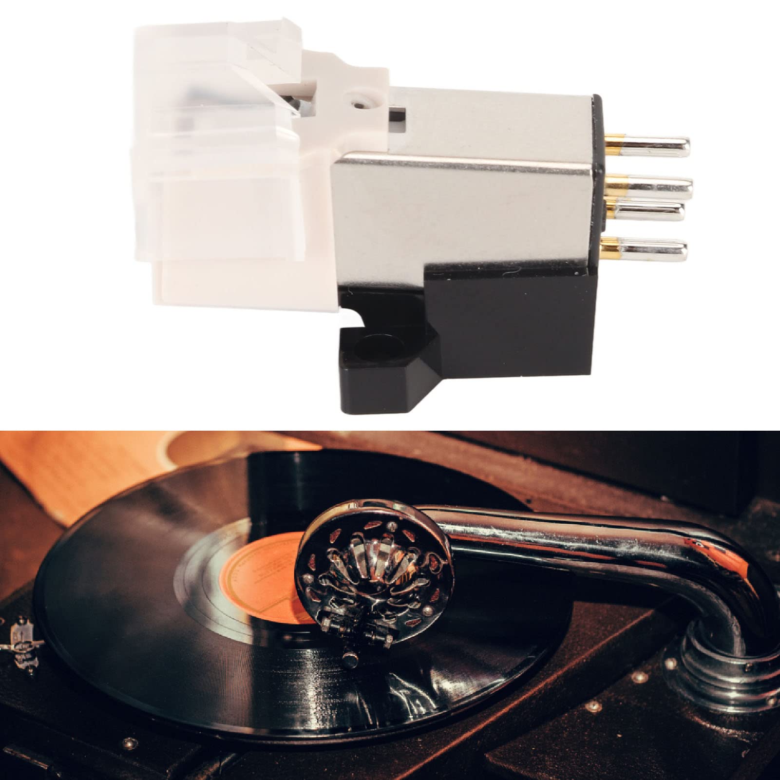 AT3600L Stilo a Cartuccia Magnetica, Cartuccia Giradischi di Ricambio Ad Alta Precisione per Fonografo per Giradischi in Vinile LP, Sostituzione 'ago per Giradischi in Vinile