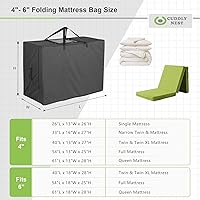 Vista 2 de Cuddly Nest Bolsa de almacenamiento plegable para colchón, funda de transporte resistente para cama de invitados de tres pliegues