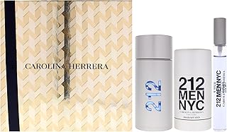 Carolina Herrera 212 for Men - 3 Pc Gift Set 3.4oz EDT Spray, 0.34oz EDT Spray (Mini), 2.3oz Deodorant Stick