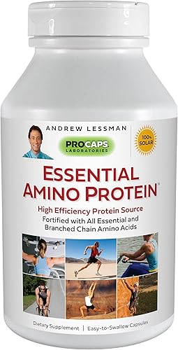 Andrew Lessman Proteína aminoácida esencial 90 cápsulas fácil de absorber péptidos pequeños y aminoácidos de forma libre fuente de proteína Sin