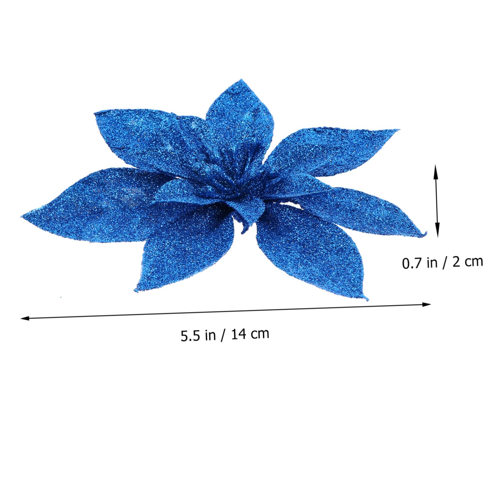 Cabilock 18piezas Flores Artificiales De Navidad para Decoración De Árbol Adornos Navideños De Poinsettia Simulación Floral para Hogar y Fiestas