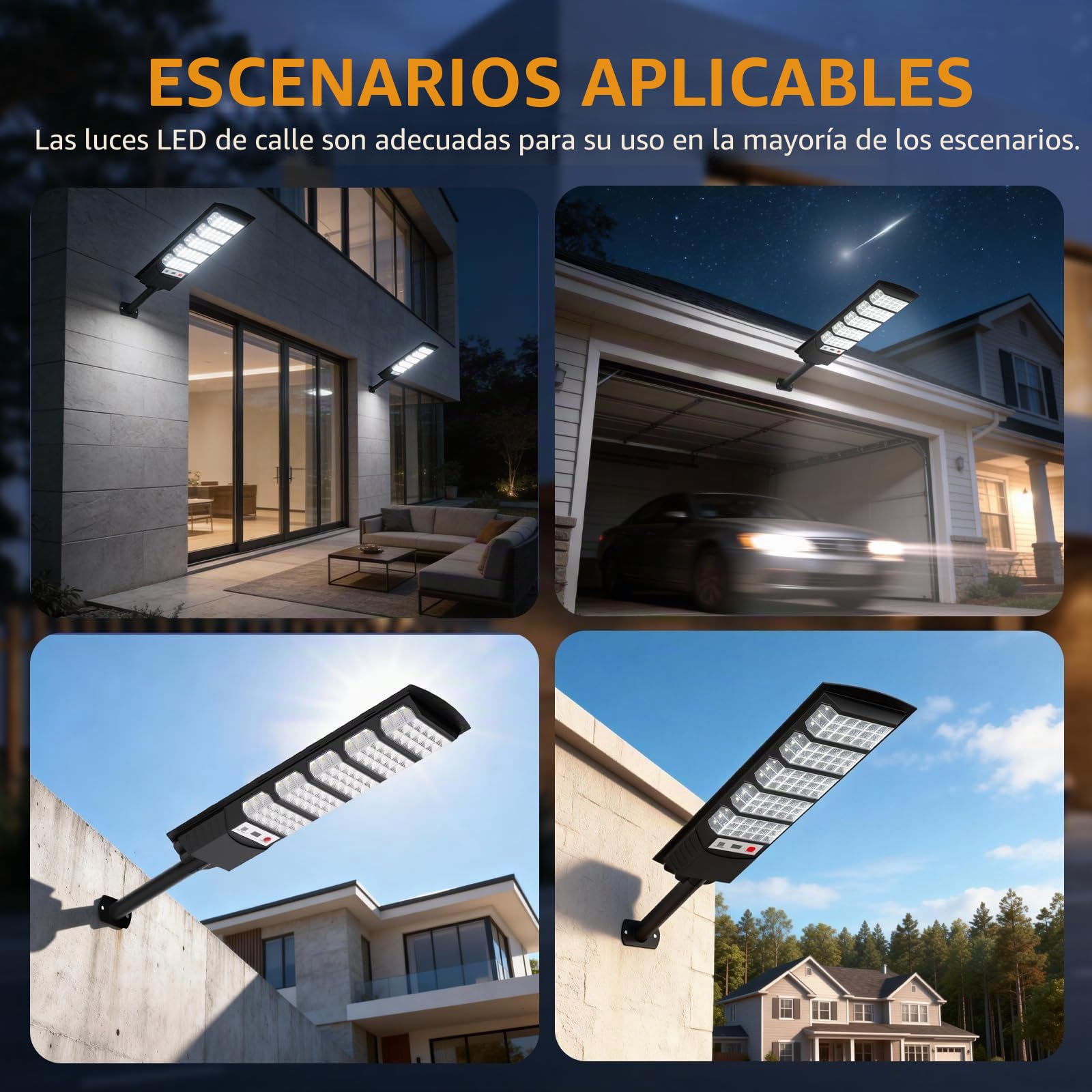 VBOK IGEF Farolas Solares Exteriores,Potente Farola Solar con Sensor de Movimiento,Gran Angular de 320°, 6500K Impermeable Foco Solar Luz de Seguridad para Jardín, Patio, Parcela(2 piezas)
