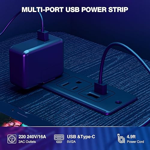 Miniatura 6 de Escritorio pequeño para juegos con tomas de corriente, escritorios en forma de L de 40 pulgadas con estantes reversibles y bolsa de almacenamiento,